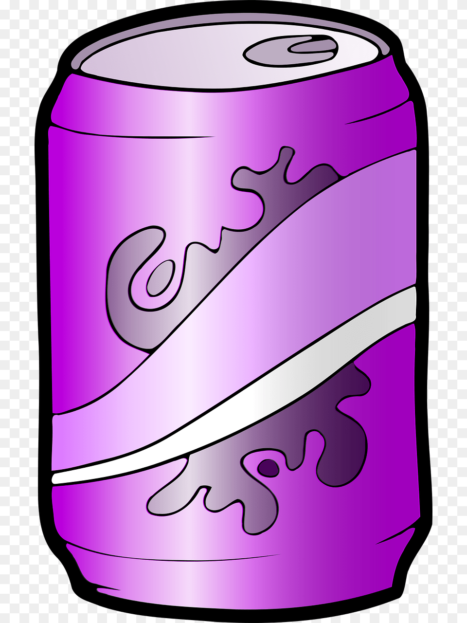 Cola Drink Junk Food Pop Refreshment Soda Purple Soda Can, Tin Free Transparent Png