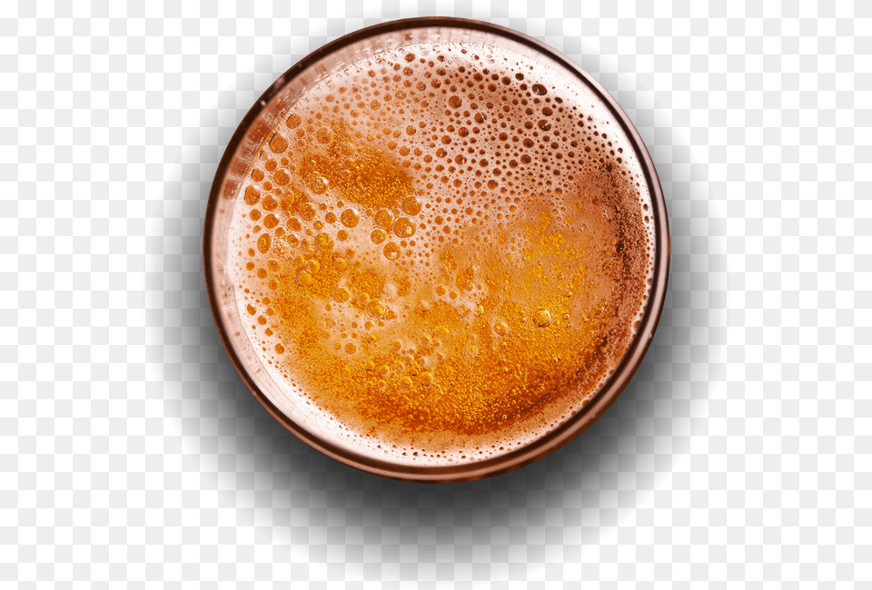 Cold Beer In A Glass Beer From Top, Alcohol, Beverage, Cup, Coffee Png