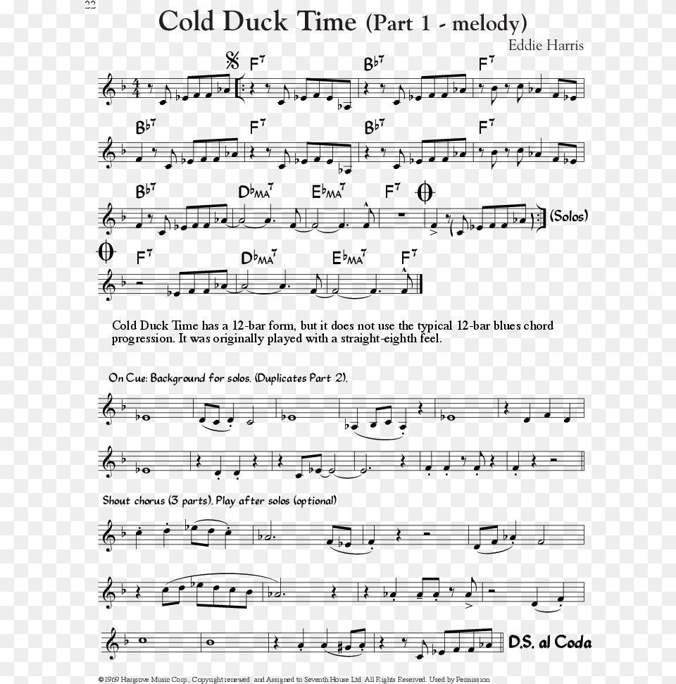 Cold Duck Time Pdf Real Book, Text Free Png