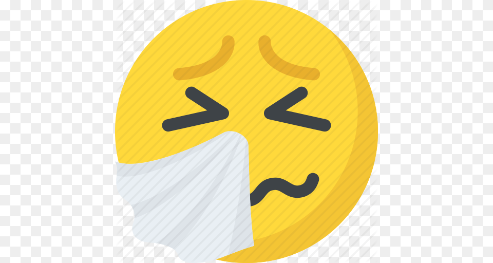 Cold Emoji Flu Sick Smiley Sneezing Face Icon, Head, Person Png