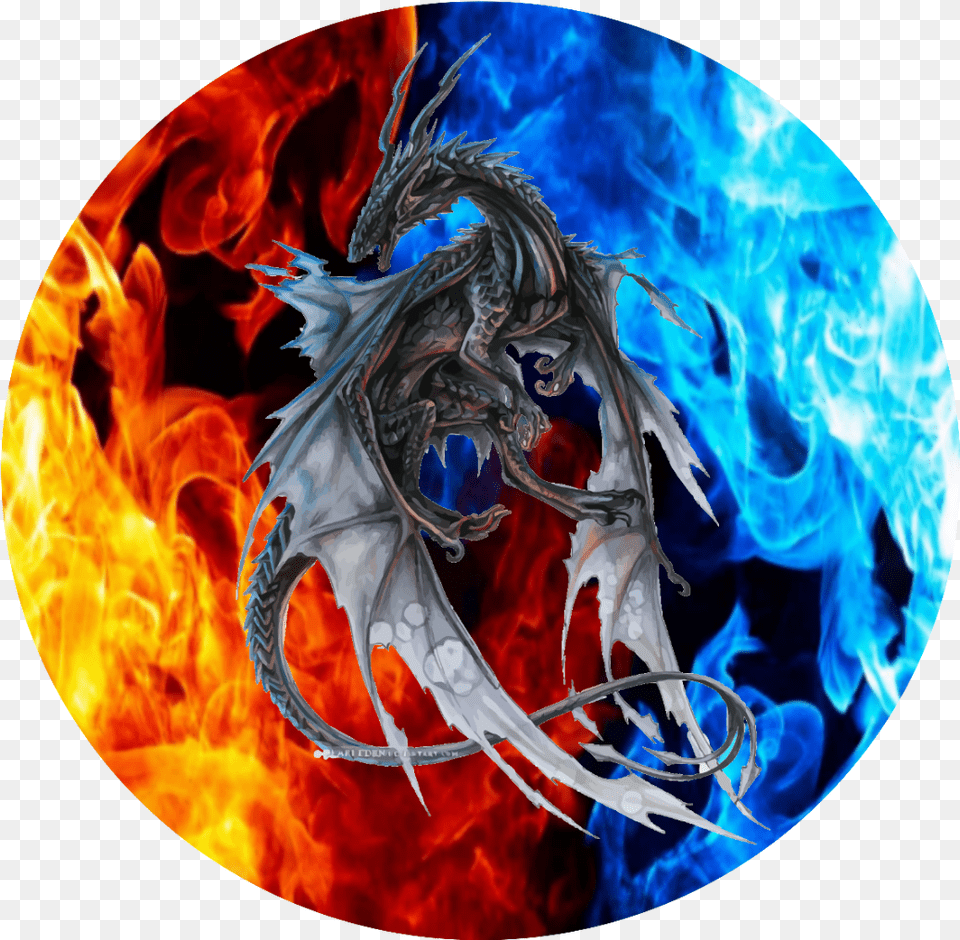 Cold Ice Sticker Lizzie Edits Blue Fire Blue Breathing Dragon Free Png Download