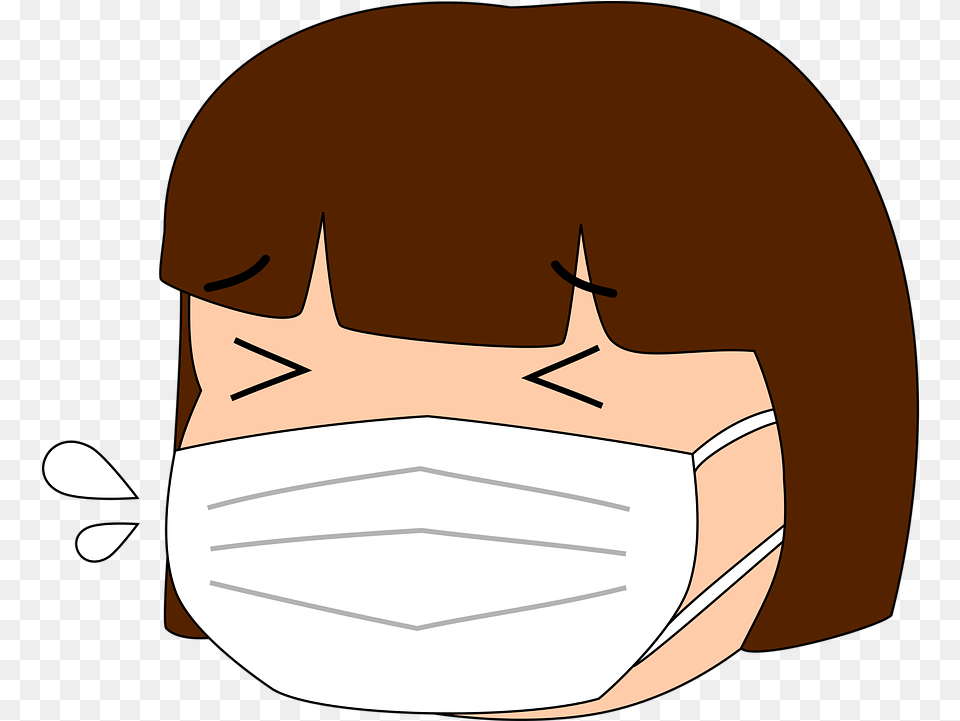 Cold Mask Facial Vektor Orang Pake Masker, Bag, Face, Head, Person Free Png