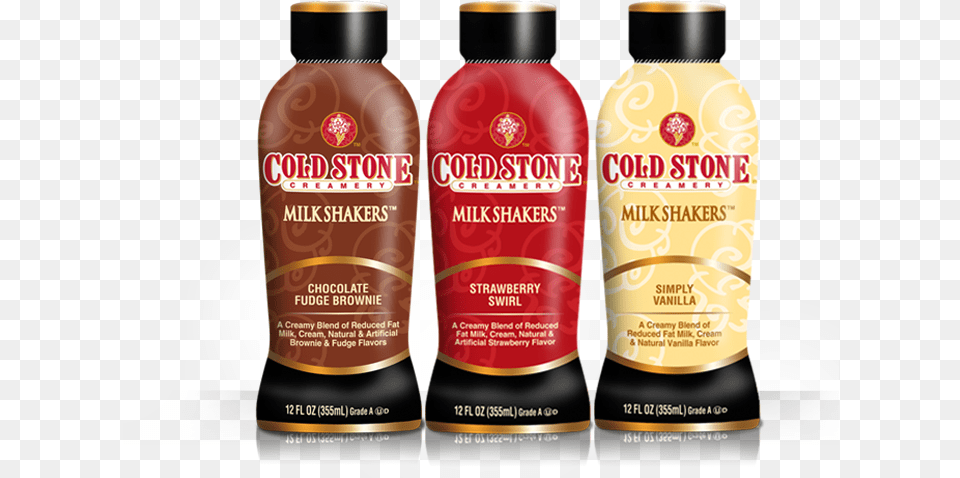 Cold Stone Milk Shakers Cold Stone Milkshakers, Bottle, Shampoo, Food, Ketchup Free Png