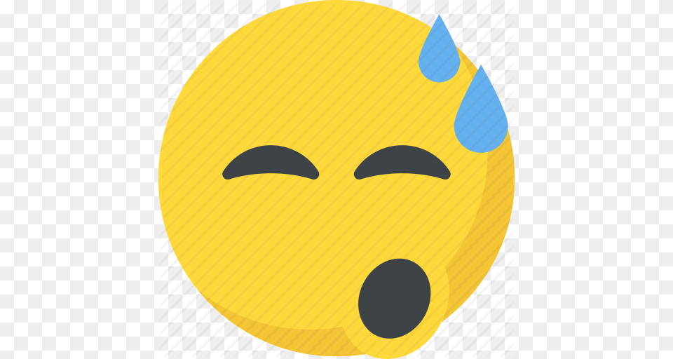 Cold Sweat Emoji Exhausted Relieved Emoji Tired Icon Png Image