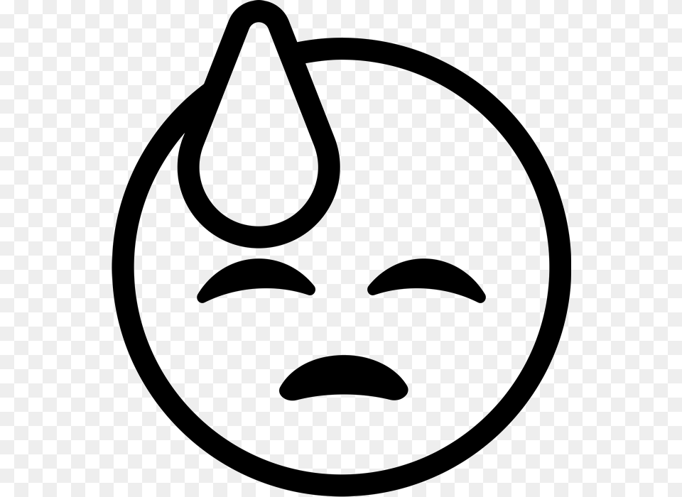 Cold Sweat Emoji Stamp, Clothing, Hat, Stencil, Ammunition Free Transparent Png