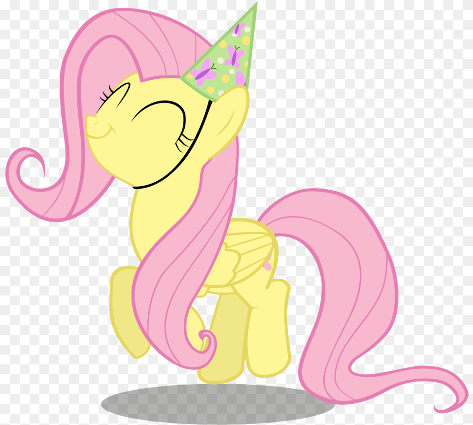 Coldbologna Fluttershy Happy Hat Party Hat Safe My Little Pony Fluttershy Birthday, Clothing, Face, Head, Person Free Transparent Png