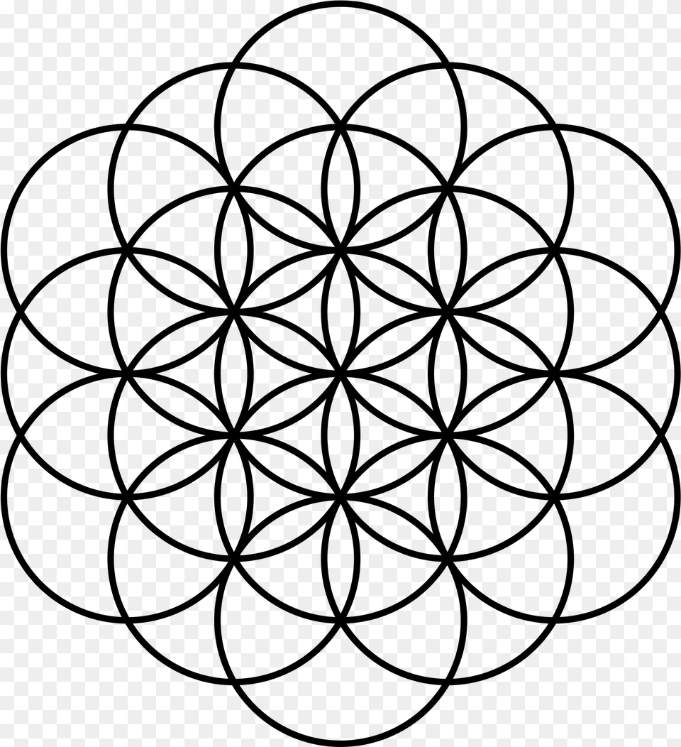 Coldplay A Head Full Of Dreams Flower Of Life 19 Circles, Gray Free Png Download
