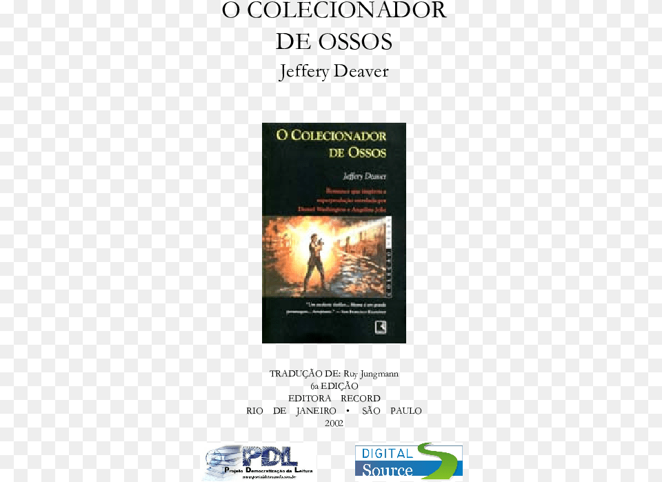 Colecionador De Ossos, Advertisement, Book, Poster, Publication Png Image