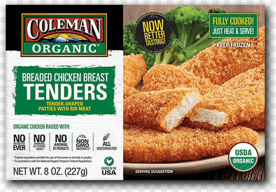 Coleman Natural Foods Organic Breaded Chicken Breast Coleman Chicken, Food, Fried Chicken, Nuggets, Bread Free Png