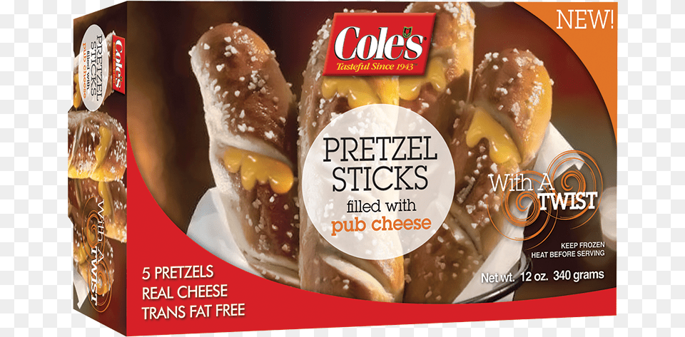 Coles Pretzels, Food, Sandwich, Pretzel, Advertisement Png Image