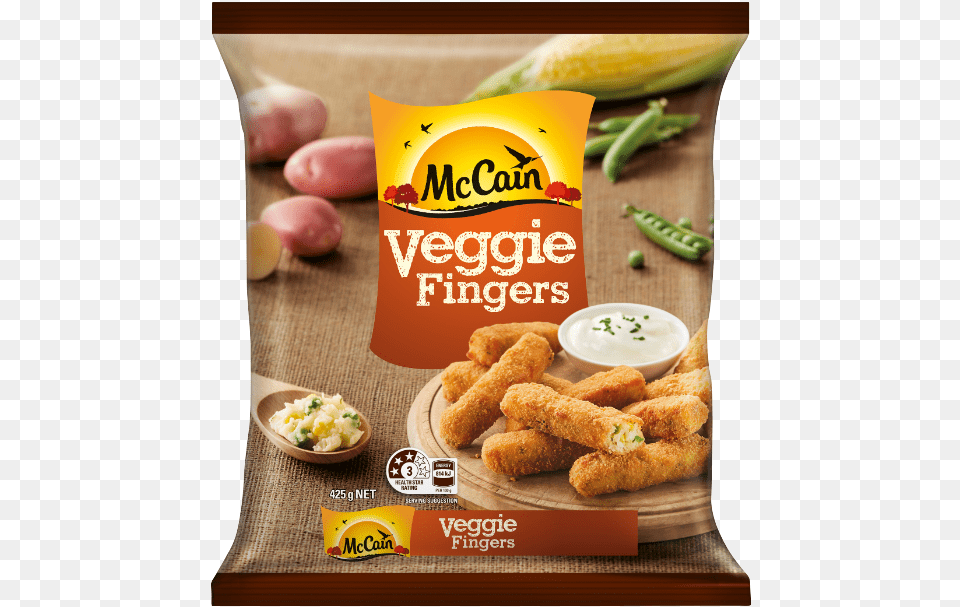 Coles Veggie Fingers, Food, Fried Chicken, Nuggets, Ketchup Free Png Download