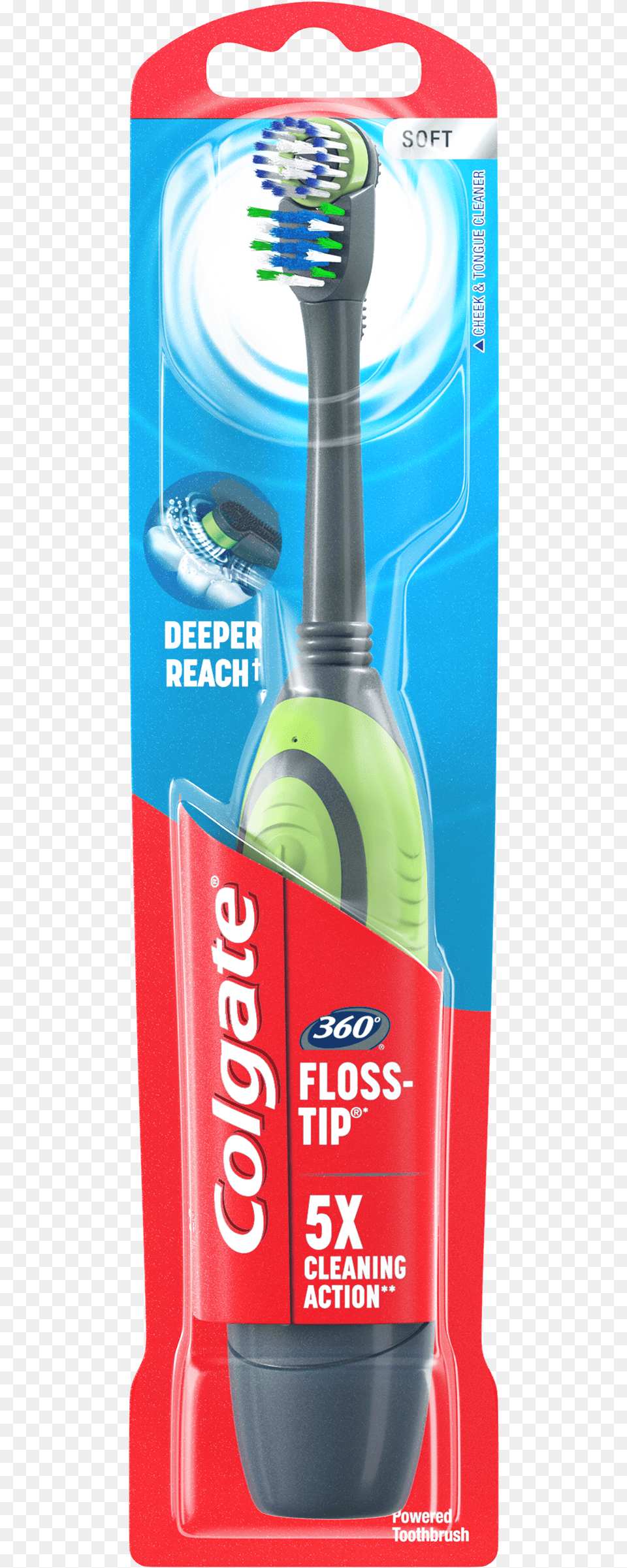 Colgate 360 Floss Tip Bristles, Brush, Device, Tool, Toothbrush Free Png