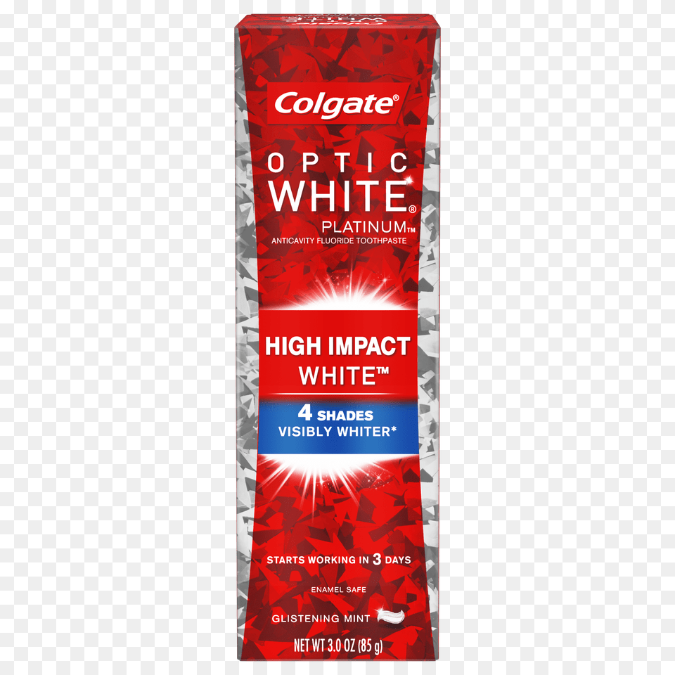 Colgate Optic White High Impact Whitening Toothpaste Ounce, Herbal, Herbs, Plant, Food Free Png