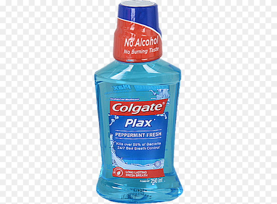 Colgate Plax Mouth Rinse Peppermint 250ml Colgate, Bottle, Aftershave, Food, Ketchup Png Image