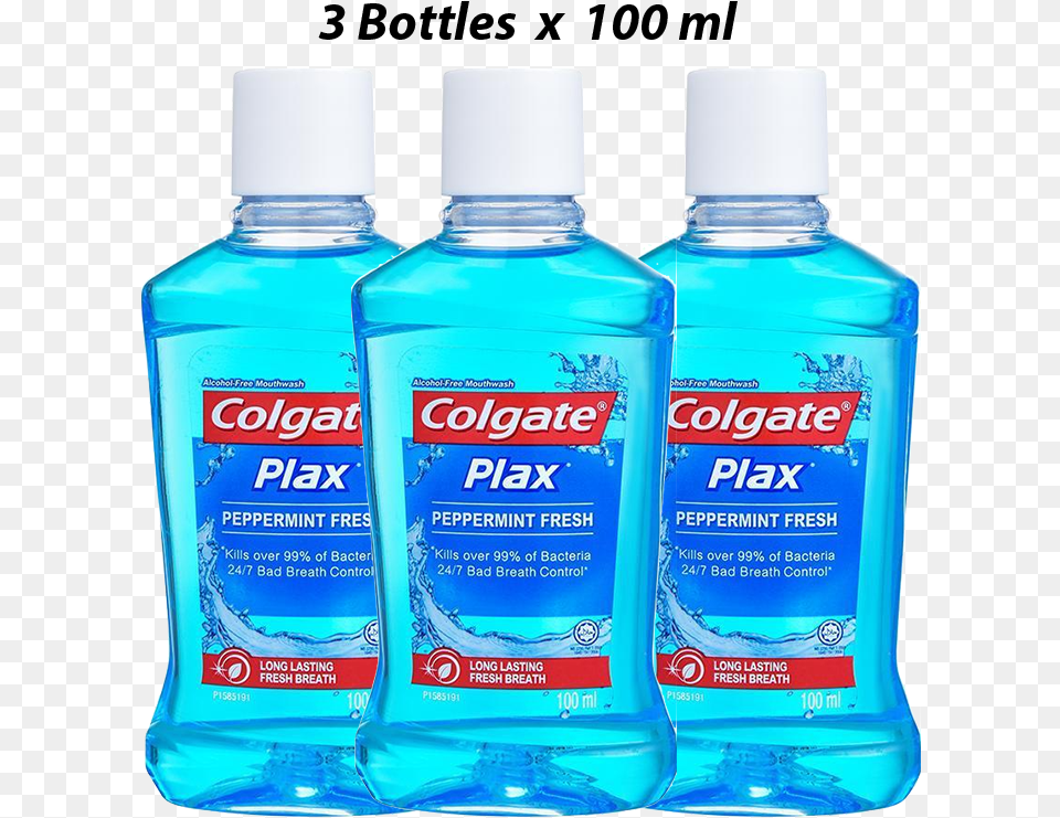 Colgate Plax Peppermint Mouthwash Size, Bottle, Aftershave, Cosmetics, Perfume Free Transparent Png