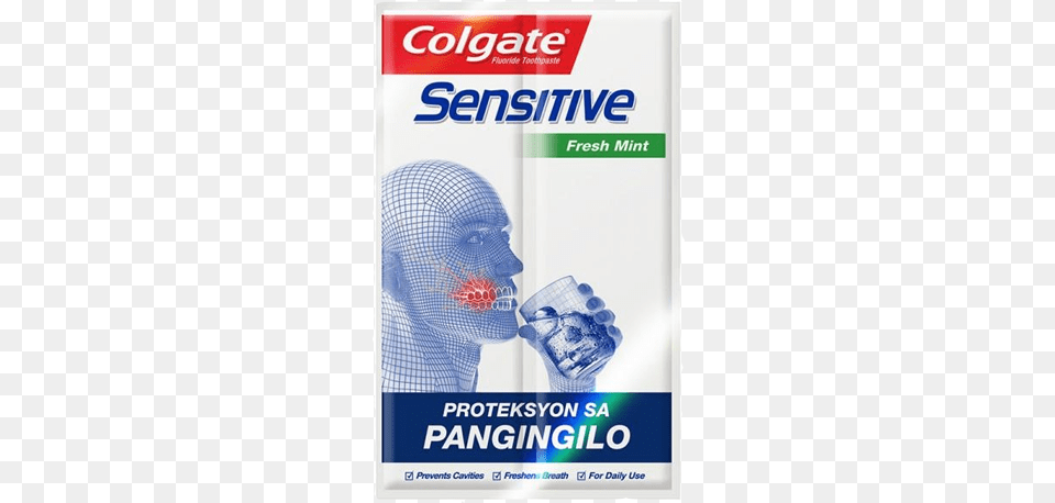 Colgate Sensitive Fresh Mint, Advertisement, Poster, Adult, Male Free Png Download