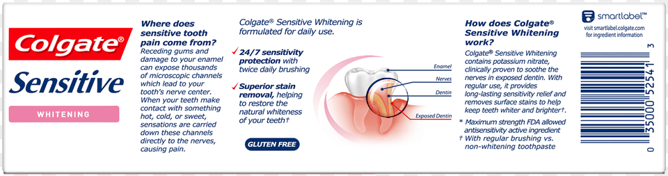 Colgate Sensitive Maximum Strength Whitening Toothpaste Colgate Sensitive Maximum Strength Whitening Toothpaste, Text Free Transparent Png