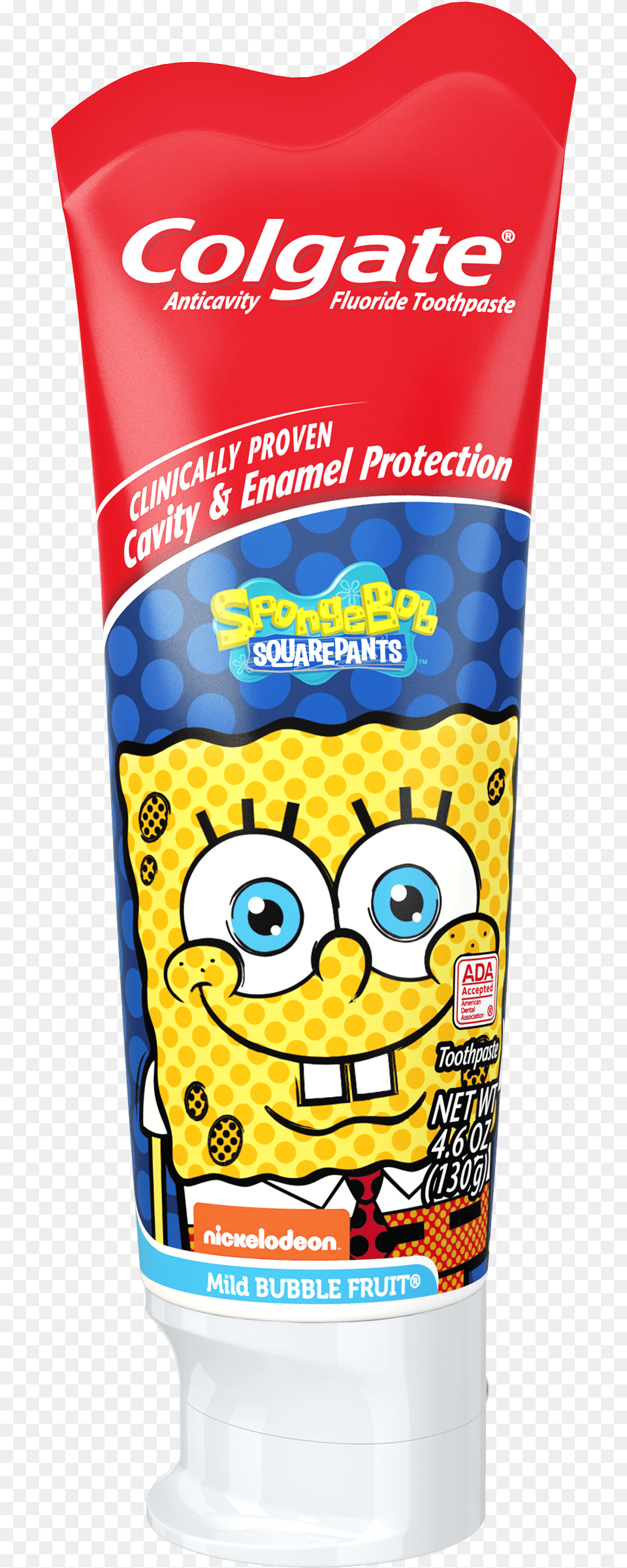 Colgate Spongebob Squarepants Fluoride Toothpaste Mild Colgate For Kids Spongebob, Bottle, Cosmetics, Sunscreen, Alcohol Png