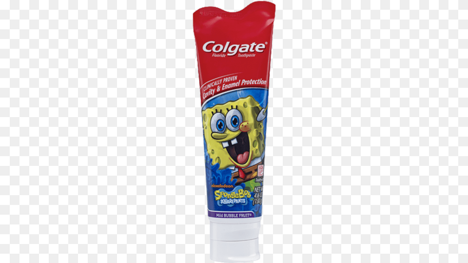 Colgate Spongebob Squarepants Mild Bubble Fruit Spongebob Toothpaste, Food, Ketchup, Bottle, Cosmetics Free Png