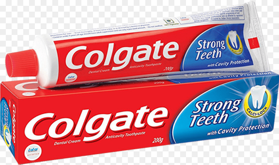 Colgate Strong Teeth Tooth Paste 100gm Colgate, Toothpaste, Can, Tin Free Png