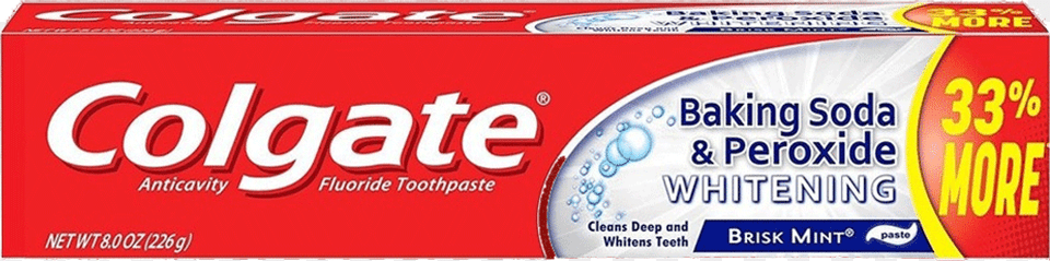 Colgate Tooth Paste Baking Soda Brisk Mint 226 Gm Colgate Toothpaste 8 Oz Free Png