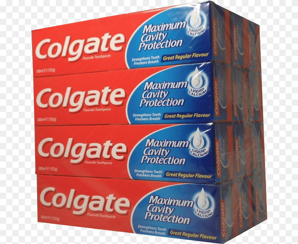 Colgate Toothpaste 12 X 100g Colgate, Gum, Business Card, Paper, Text Free Png Download