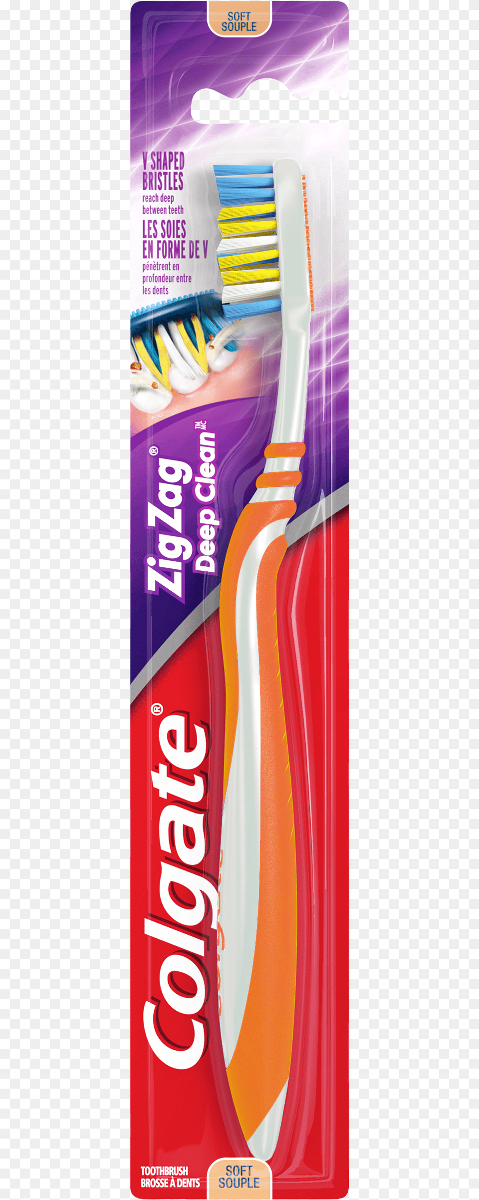 Colgate Zig Zag Deep Clean Toothbrush Soft Colgate Zig Zag Soft, Brush, Device, Tool Free Png