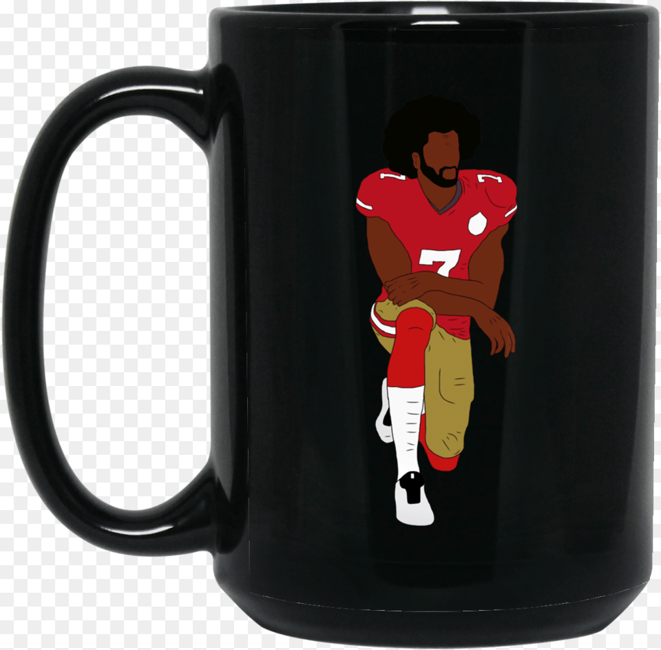 Colin Kaepernick Kneeling Bm15oz 15 Oz Coffee Cup, Adult, Man, Male, Person Free Png Download