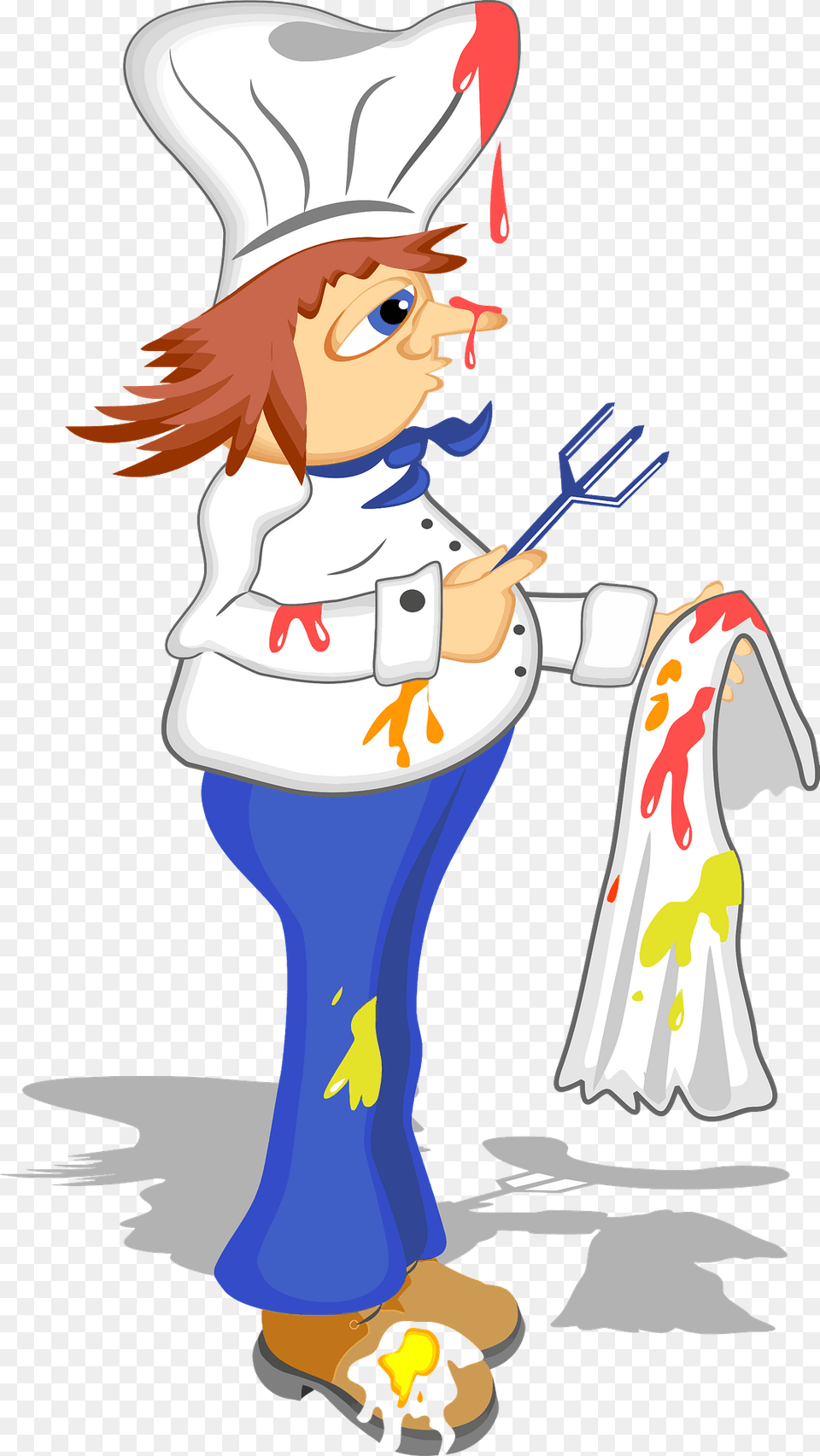 Colin The Chef Clipart, Book, Comics, Publication, Cutlery Free Png Download