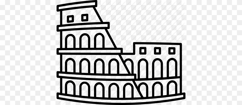 Coliseum Colosseum Italy Landmark Roma Rome Stadium Icon, Text Free Png Download