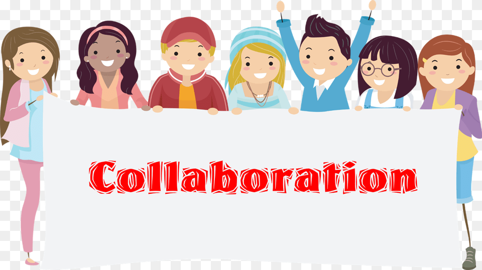 Collaboration Clipart Download Students Holding Banner Clipart, People, Person, Baby, Book Png Image