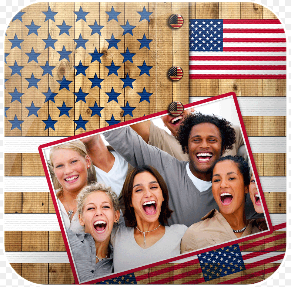 Collage, American Flag, Flag, Woman, Adult Free Transparent Png