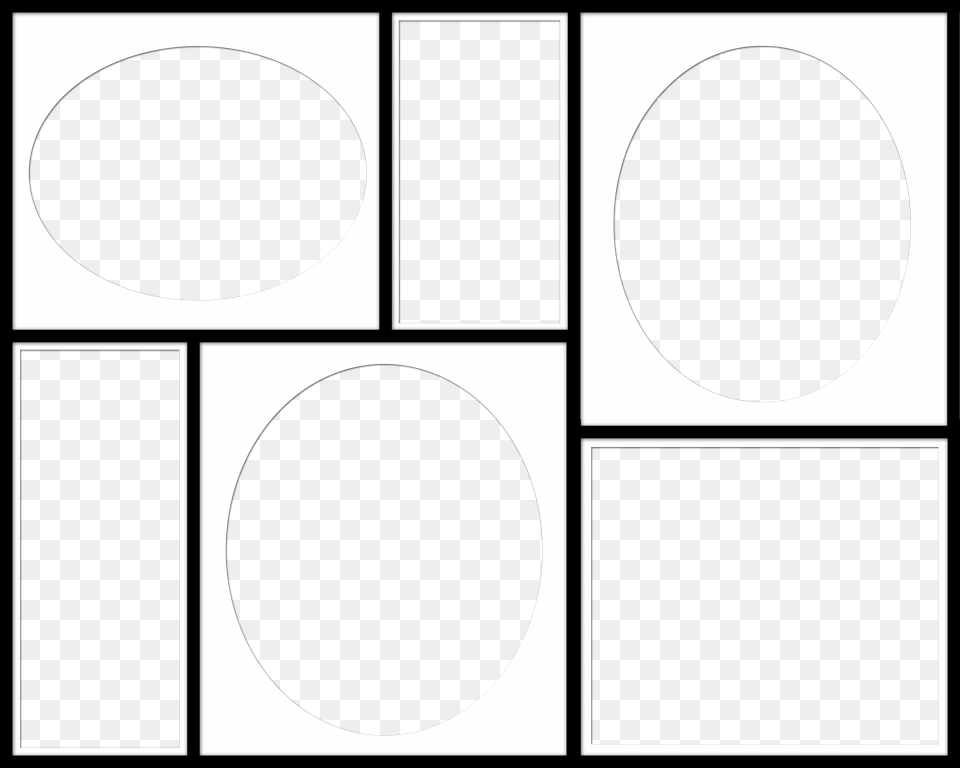 Collage Frame, Stencil Free Transparent Png
