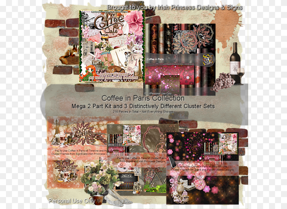 Collage Frames Designs, Art, Plant Free Png Download