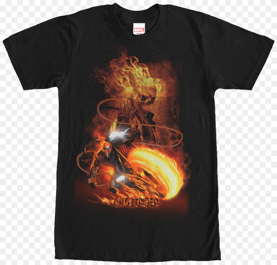 Collage Ghost Rider T Shirt Camiseta De La Noche Estrellada Star War, Clothing, T-shirt, Adult, Female Free Png