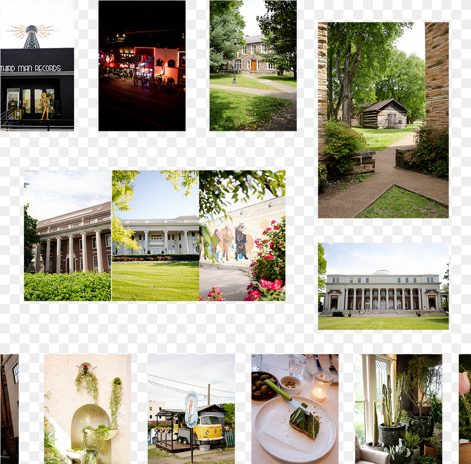 Collage Of Photos Showcasing Nashville Tennessee Backyard, Architecture, Art, Building, Plant Free Png