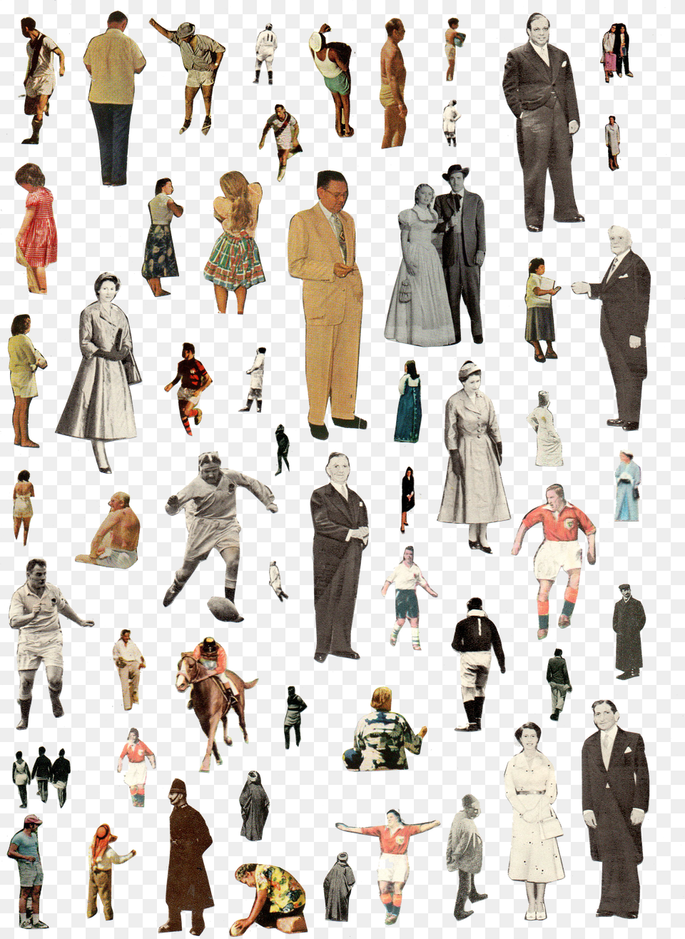 Collage People Render Silhouette Collage Cut Out People Png