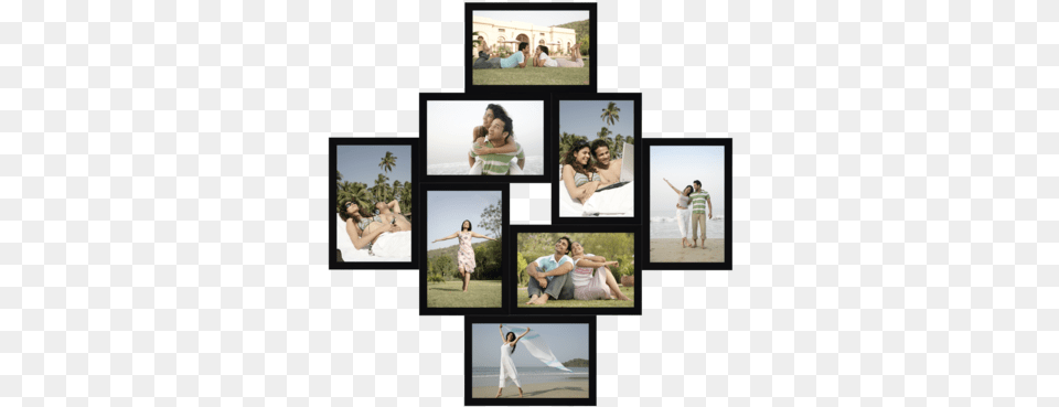 Collage Photo Frames Made Of Synthetic Wood Send Photos Picture Frame, Art, Dress, Portrait, Clothing Free Png Download