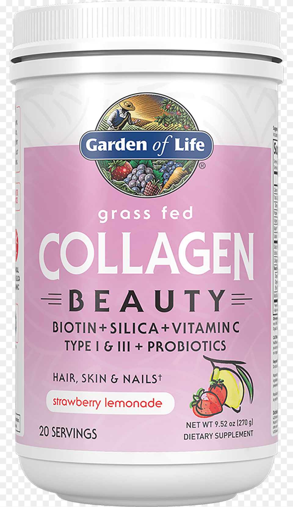 Collagen Beauty Strawberry Lemonade Strawberry, Dessert, Food, Yogurt, Can Free Transparent Png