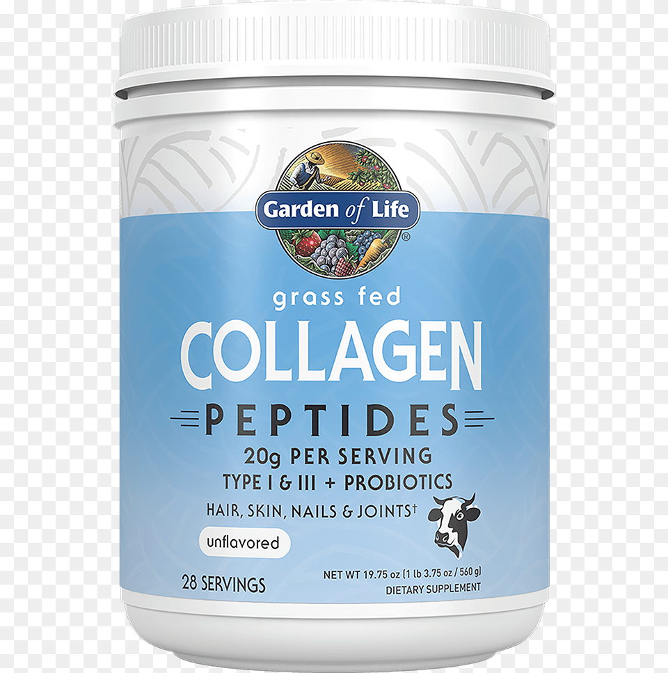 Collagen Peptides Unflavored Garden Of Life Collagen Peptides, Animal, Cattle, Cow, Livestock Png Image