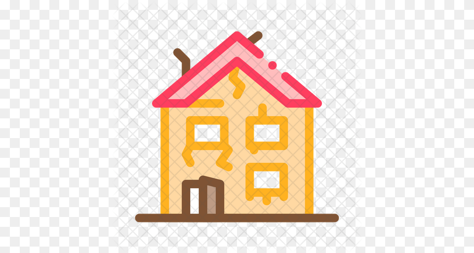 Collapse Old House Icon Illustration, Food, Sweets, Dog House Free Png Download
