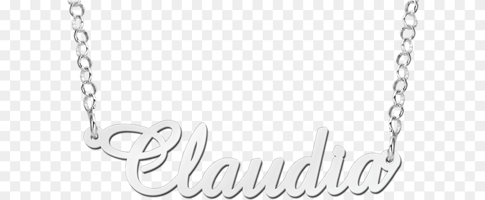 Collar Con Nombre En Plata Modelo Claudia Imagenes Con El Nombre De Claudia, Accessories, Jewelry, Necklace, Chain Png