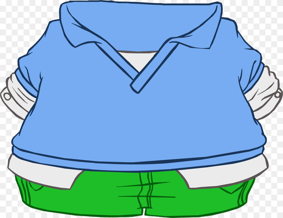 Collared Blue Shirt Club Penguin Wiki Fandom Powered By Wikia, T-shirt, Sweatshirt, Clothing, Sweater Png Image