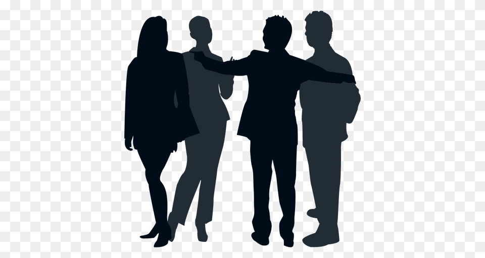 Colleague Group Silhouette, Adult, Person, Man, Male Png Image