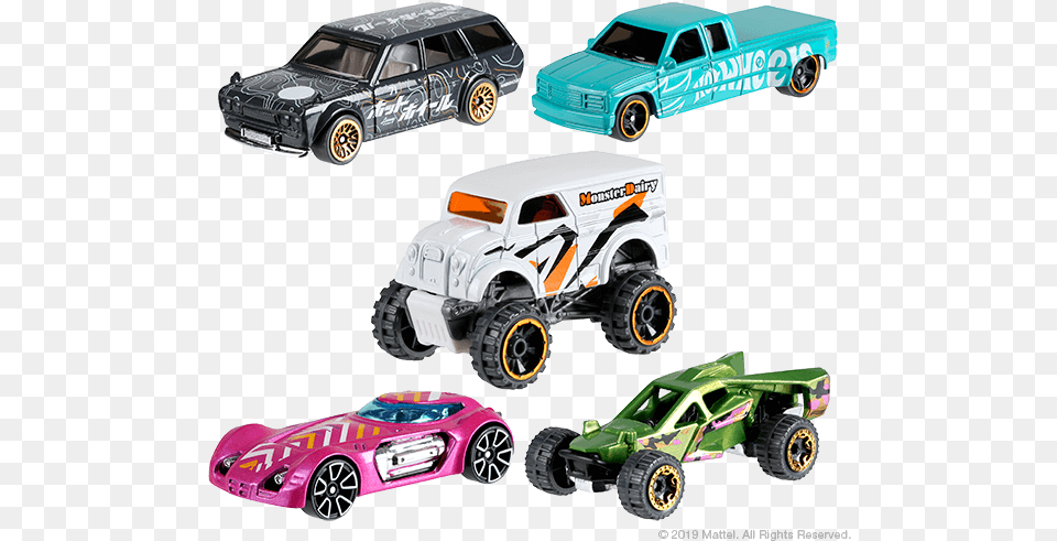 Collect In Bulk Hot Wheels 2019 5 Packs News Mattel Synthetic Rubber, Alloy Wheel, Vehicle, Transportation, Tire Free Transparent Png