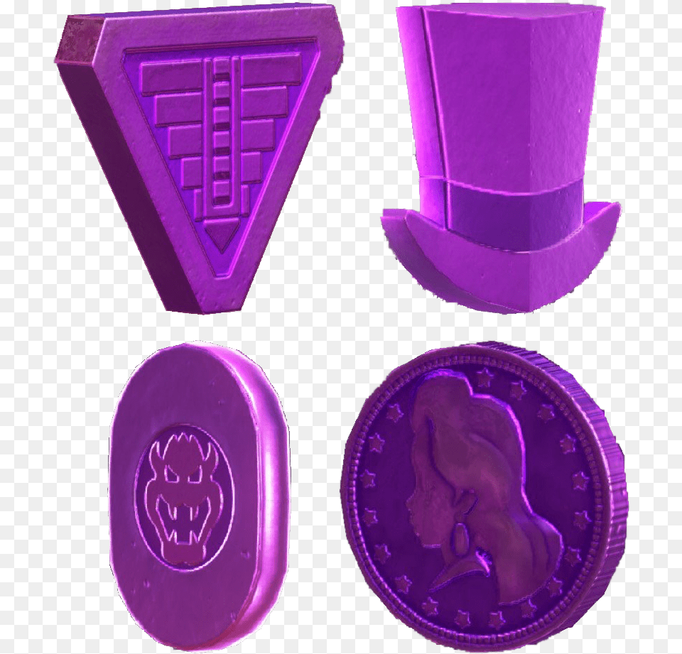 Collectibles That Made Their Debut Purple Coins Super Mario, Clothing, Hat Png Image