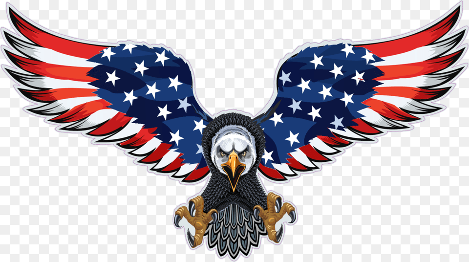Collectibles Transportation Flying Eagle With Us Flag American Flag Eagle Clipart, Emblem, Symbol, Animal, Bird Png