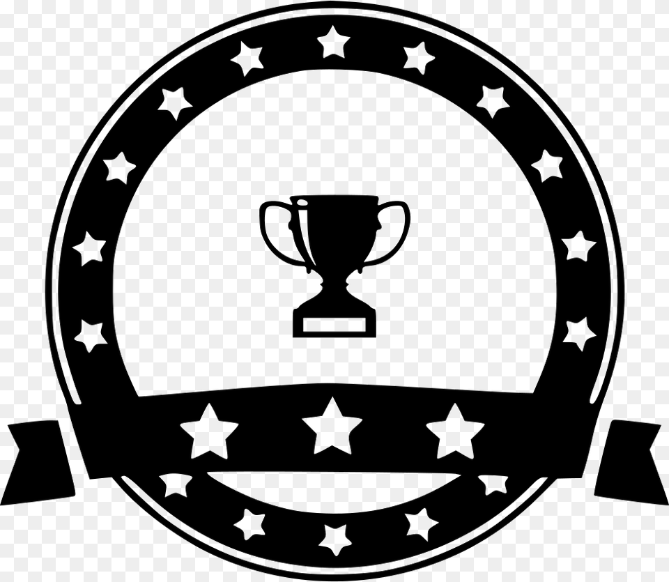 Collection Champion Prize Trophy Win Winner Golden Circle Logo Hd, Stencil, Emblem, Symbol, Cup Png