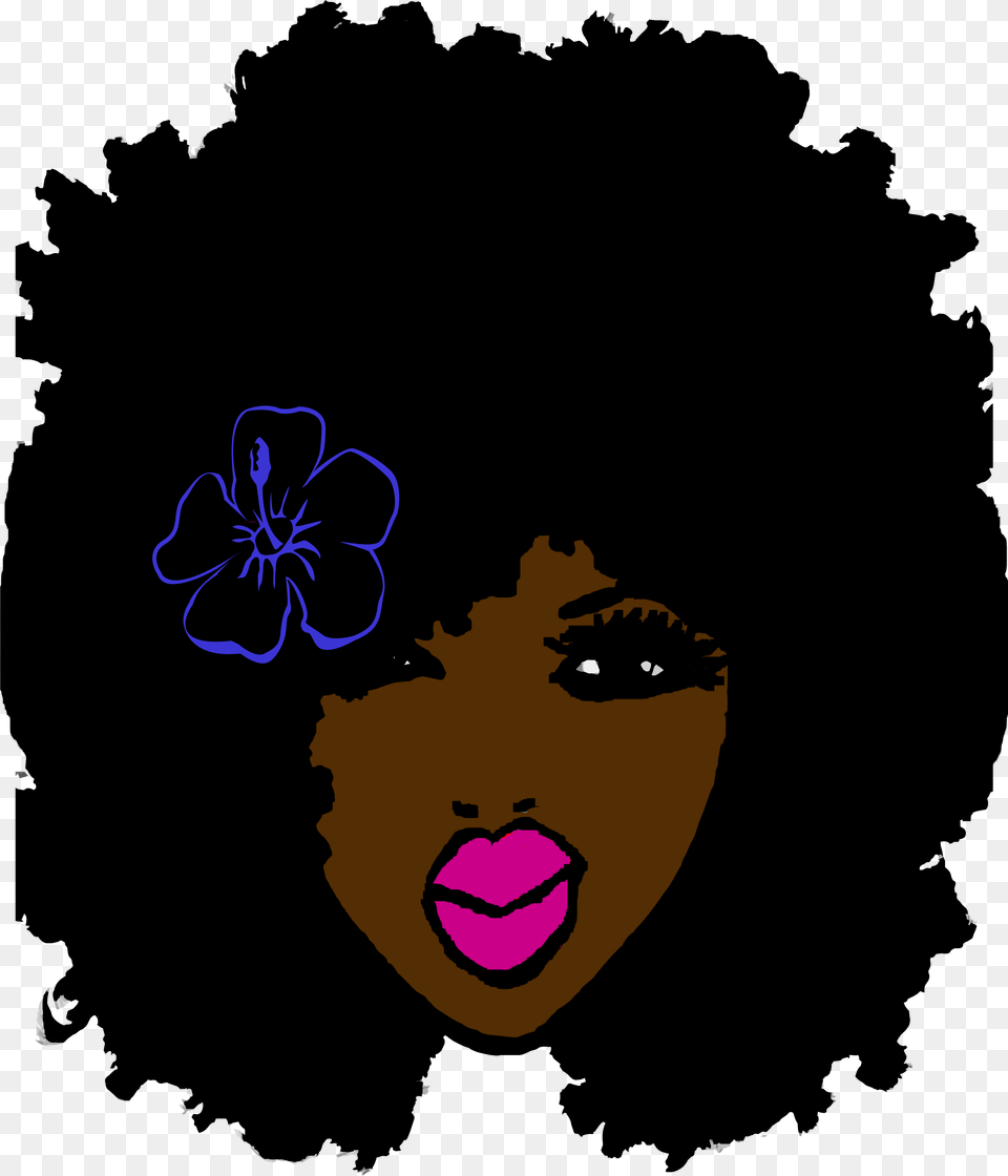 Collection Ellendaisy On Threadless Naturally Curly Black Woman Face Silhouette, Purple, Person, Head, Graphics Png