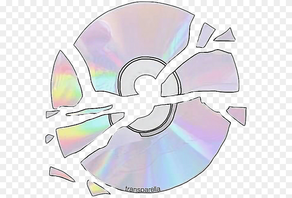 Collection Of 14 Photography Clipart Aesthetic Broken Cd Aesthetic, Disk, Dvd, Person Free Png